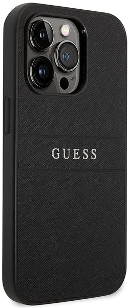 Telefon tok Guess PU Leather Saffiano Hátlap tok az iPhone 14 Pro készülékhez - fekete ...