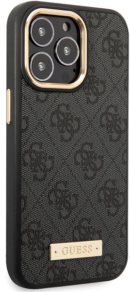 Handyhülle Guess PU 4G MagSafe Compatible Back Cover für iPhone 14 Pro Schwarz ...