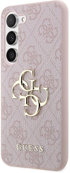 Kryt na mobil Guess PU 4G Metal Logo Zadný Kryt na Samsung Galaxy S23+ Pink ...
