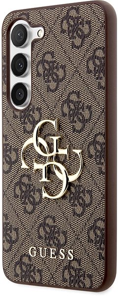 Kryt na mobil Guess PU 4G Metal Logo Zadný Kryt na Samsung Galaxy S23+ Brown ...