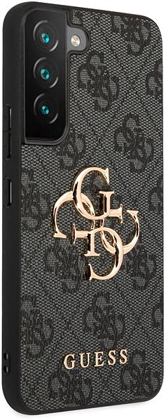 Telefon tok Guess PU 4G Metal Logo hátlapi tok Samsung Galaxy S23 készülékhez, Grey ...