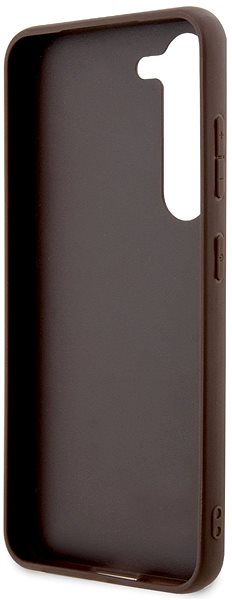 Telefon tok Guess PU 4G Metal Logo hátlap Samsung Galaxy S23 Brown készülékhez ...