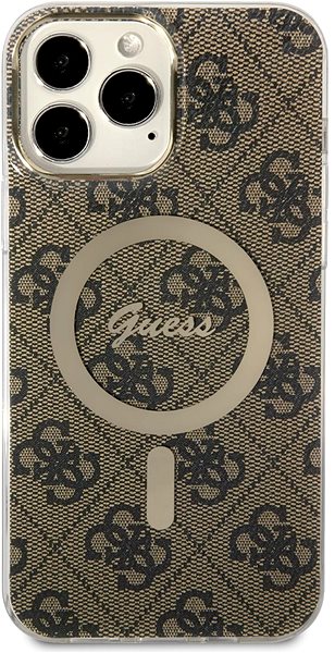 Handyhülle Guess 4G IML MagSafe kompatibles Back Cover für iPhone 13 Pro Max Brown ...