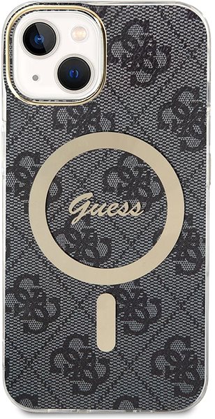 Handyhülle Guess 4G IML MagSafe kompatibles Back Cover für iPhone 14 Black ...