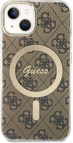 Handyhülle Guess 4G IML MagSafe kompatibles Back Cover für iPhone 14 Brown ...
