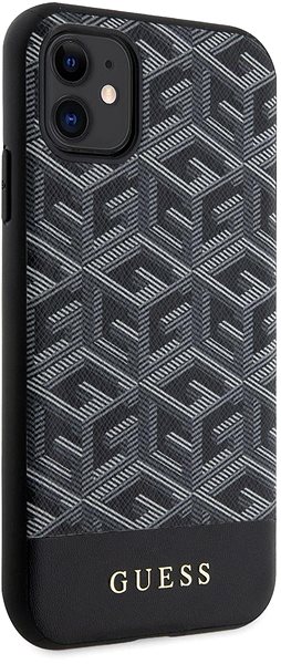 Handyhülle Guess PU G Cube MagSafe kompatibles Back Cover für iPhone 11 Black ...