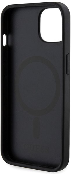 Telefon tok Guess PU G Cube MagSafe kompatibilis iPhone 13 hátlap tok, fekete ...