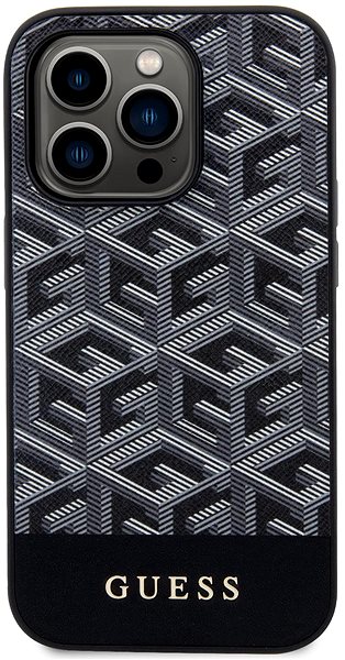 Handyhülle Guess PU G Cube MagSafe kompatibles Back Cover für iPhone 13 Pro Black ...