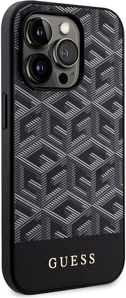 Handyhülle Guess PU G Cube MagSafe kompatibles Back Cover für iPhone 13 Pro Black ...