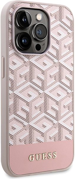 Handyhülle Guess PU G Cube MagSafe kompatibles Back-Cover für iPhone 13 Pro Pink ...