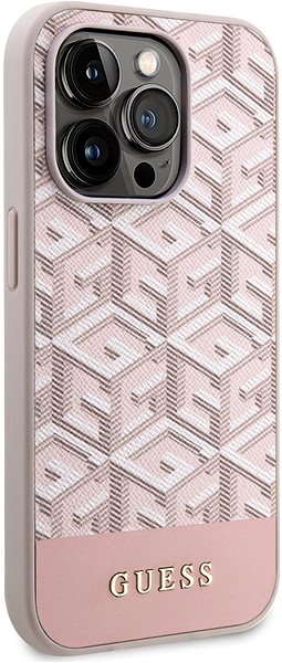 Handyhülle Guess PU G Cube MagSafe kompatibles Back-Cover für iPhone 13 Pro Max Pink ...