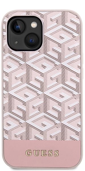 Telefon tok Guess PU G Cube iPhone 14 rózsaszín MagSafe kompatibilis tok ...