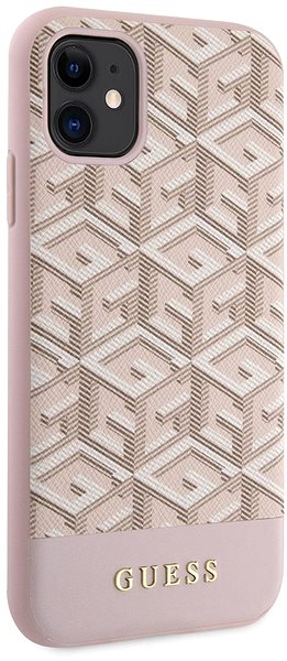 Handyhülle Guess PU G Cube MagSafe kompatibles Back-Cover für iPhone 11 Pink ...