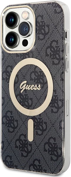 Handyhülle Guess IML 4G MagSafe Back Cover für iPhone 15 Pro Max Schwarz ...