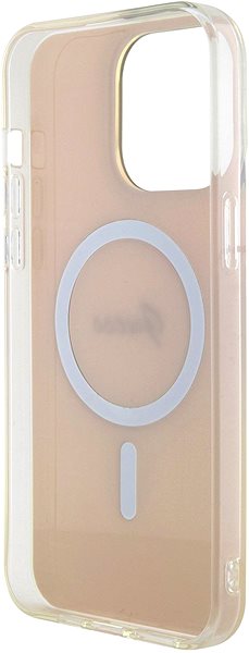 Handyhülle Guess IML Iridescent Script MagSafe Back Cover für iPhone 15 Pro Pink ...