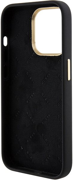 Guess Silicone Logo Strass 4G Black - etui iPhone 15 Pro Max