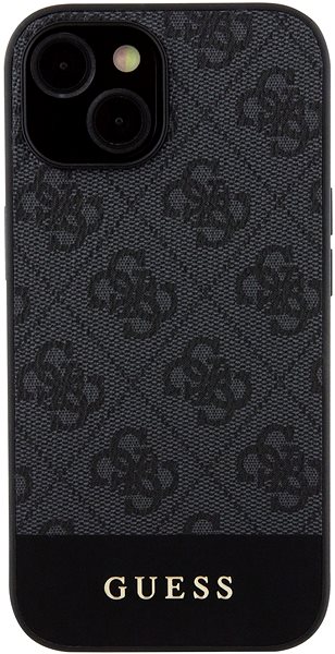 Handyhülle Guess PU 4G Stripe MagSafe Back Cover für iPhone 15 Schwarz ...