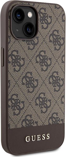Handyhülle Guess PU 4G Stripe MagSafe Back Cover für iPhone 15 Braun ...