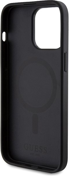 Telefon tok Guess PU 4G Stripe iPhone 15 Pro Max MagSafe fekete tok ...