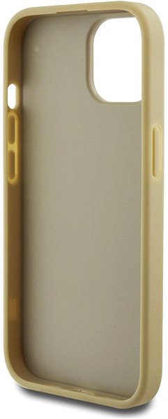 Handyhülle Guess PU Fixed Glitter 4G Metal Logo Back Cover für iPhone 15 gold ...