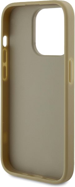 Kryt na mobil Guess PU Fixed Glitter 4G Metal Logo Zadný Kryt pre iPhone 15 Pro Gold ...