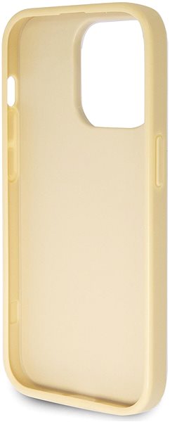 Handyhülle Guess PU Fixed Glitter 4G Metal Logo Back Cover für iPhone 15 Pro Max gold ...