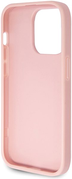 Handyhülle Guess PU Fixed Glitter 4G Metal Logo Back Cover für iPhone 15 Pro rosa ...