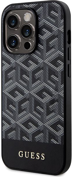 Handyhülle Guess PU G Cube MagSafe Back Cover für iPhone 15 Pro Schwarz ...