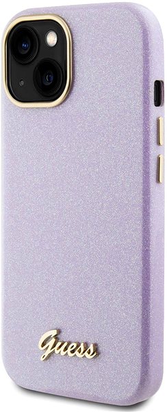 Kryt na mobil Guess PU Glitter Full Wrapped Zadný Kryt pre iPhone 15 Lilac ...