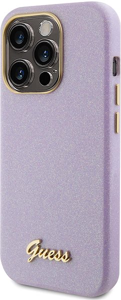 Kryt na mobil Guess PU Glitter Full Wrapped Zadný Kryt pre iPhone 15 Pro Lilac ...
