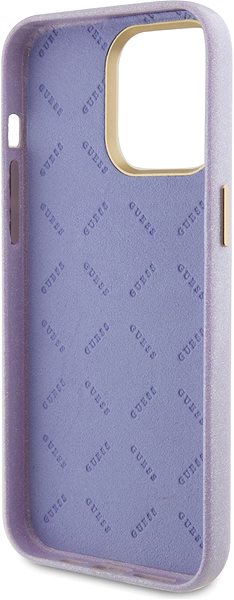 Kryt na mobil Guess PU Glitter Full Wrapped Zadní Kryt pro iPhone 15 Pro Max Lilac ...