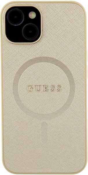 Handyhülle Guess PU Saffiano MagSafe Back Cover für iPhone 15 Beige ...