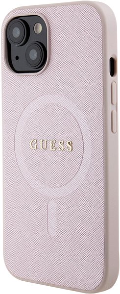 Handyhülle Guess PU Saffiano MagSafe Back Cover für iPhone 15 Pink ...