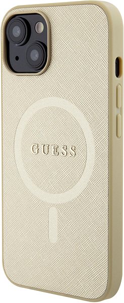 Handyhülle Guess PU Saffiano MagSafe Back Cover für iPhone 15 Plus Beige ...