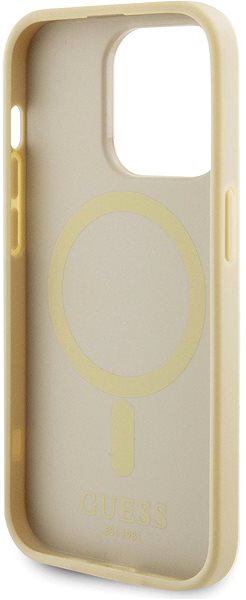 Handyhülle Guess PU Saffiano MagSafe Back Cover für iPhone 15 Pro beige ...