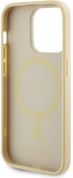 Handyhülle Guess PU Saffiano MagSafe Back Cover für iPhone 15 Pro Max beige ...