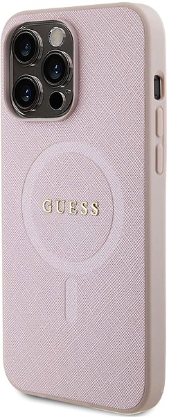 Handyhülle Guess PU Saffiano MagSafe Back Cover für iPhone 15 Pro Max rosa ...