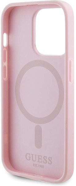 Telefon tok Guess PU Saffiano iPhone 15 Pro Pink MagSafe tok ...