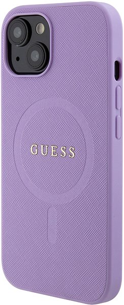 Telefon tok Guess PU Saffiano iPhone 15 Purple MagSafe tok ...