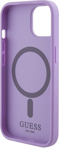 Kryt na mobil Guess PU Saffiano MagSafe Zadný Kryt pre iPhone 15 Purple ...