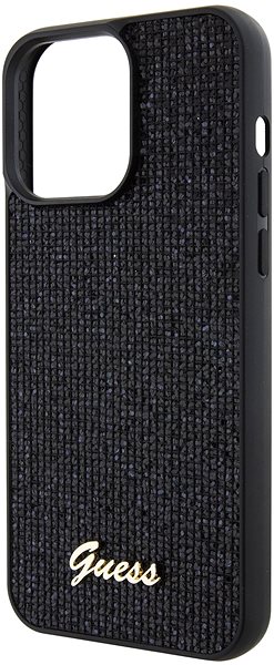 Telefon tok Guess PU Square Mirror Script Logo iPhone 15 Pro Max fekete tok ...