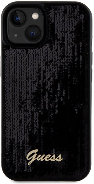Kryt na mobil Guess Sequin Script Logo Zadný Kryt pre iPhone 15 Plus Black ...