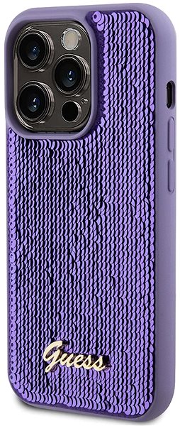 Kryt na mobil Guess Sequin Script Logo Zadný Kryt pre iPhone 15 Pro Purple ...