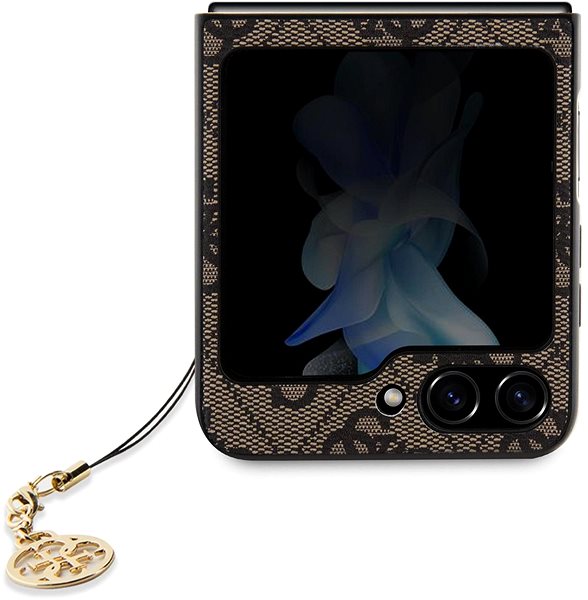 Handyhülle Guess 4G Charms Back Cover für das Samsung Galaxy Z Flip 5 Brown ...