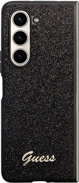 Telefon tok Guess PC/TPU Glitter Flakes Metal Logo Samsung Galaxy Z Fold 5 fekete tok ...