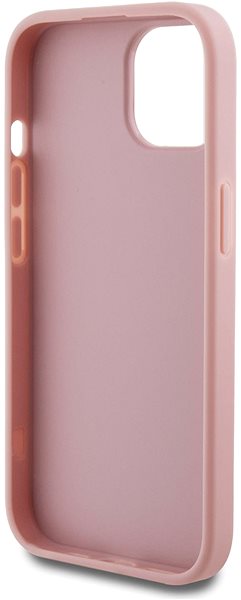 Telefon tok Guess Fixed Glitter 4G Metal Logo iPhone 13 rózsaszín PU hátlap tok ...