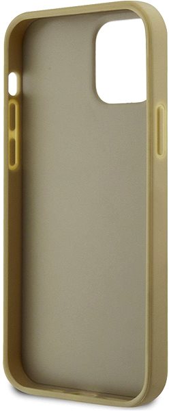 Telefon tok Guess Perforated 4G Glitter Metal Logo iPhone 12/12 Pro aranyszín PU hátlap tok ...