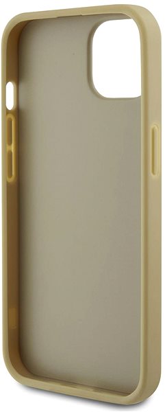 Telefon tok Guess Perforated 4G Glitter Metal Logo iPhone 13 aranyszín PU hátlap tok ...