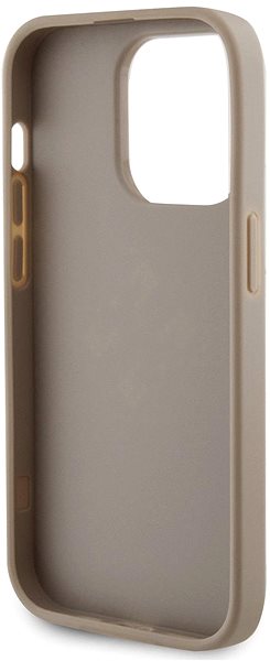 Telefon tok Guess Perforated 4G Glitter Metal Logo iPhone 14 Pro Max aranyszín PU hátlap tok ...