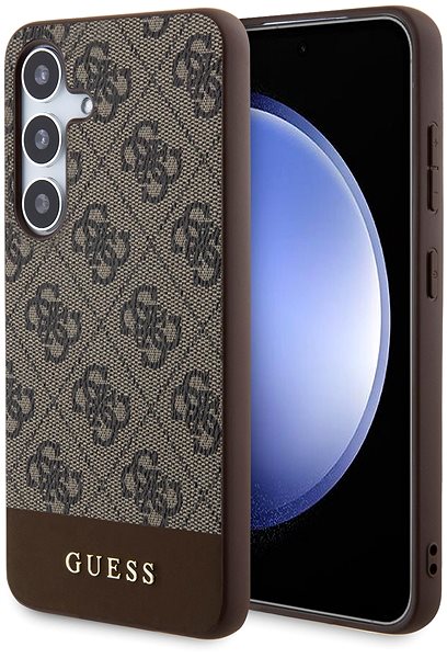 Handyhülle Guess 4G Strip Backcover für das Samsung Galaxy S24 Brown ...